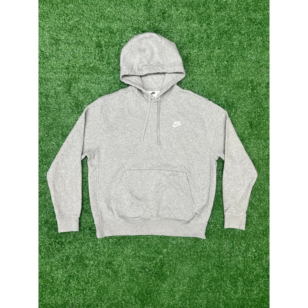 Nike Club Fleece Hoodie Gray SZ Large